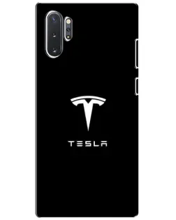 Чехол для Samsung Galaxy Note 10 Plus с картинкой «Tesla White Logo» Чехол для Samsung Galaxy Note 10 Plus с картинкой «Tesla White Logo»