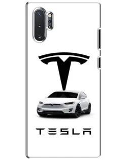 Чехол для Samsung Galaxy Note 10 Plus с картинкой «Tesla White Style» Чехол для Samsung Galaxy Note 10 Plus с картинкой «Tesla White Style»