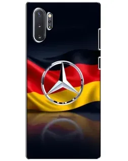 Чехол для Samsung Galaxy Note 10 Plus с картинкой «Mercedes — флаг Германии» Чехол для Samsung Galaxy Note 10 Plus с картинкой «Mercedes — флаг Германии»