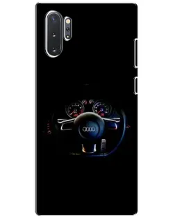 Чохол для Samsung Galaxy Note 10 Plus з картинкою «Салон Audi — кермо»