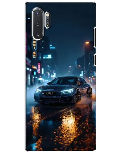 Чохол для Samsung Galaxy Note 10 Plus з картинкою «Нічне місто та Audi»