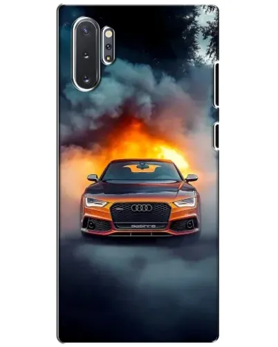 Чохол для Samsung Galaxy Note 10 Plus з картинкою «Audi у вогняному диму»