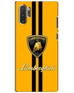 Чохол для Samsung Galaxy Note 10 Plus з картинкою «Lamborghini Stripe жовтий»