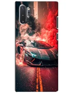 Чохол для Samsung Galaxy Note 10 Plus з картинкою «Lamborghini червоний дим»