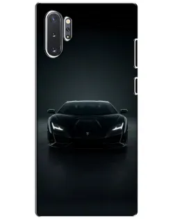 Чохол для Samsung Galaxy Note 10 Plus з картинкою «Чорний Lamborghini Aventador»