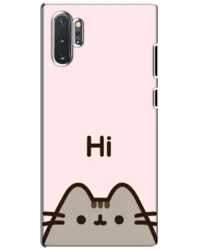 Чехол для Samsung Galaxy Note 10 Plus с картинкой «Пушин говорит Hi»