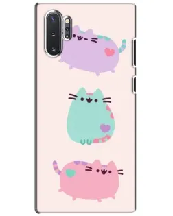 Чохол для Samsung Galaxy Note 10 Plus з картинкою «Pusheen тріо»