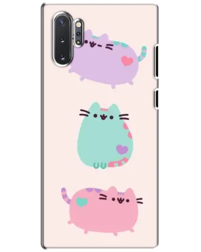 Чехол для Samsung Galaxy Note 10 Plus с картинкой «Pusheen трио»