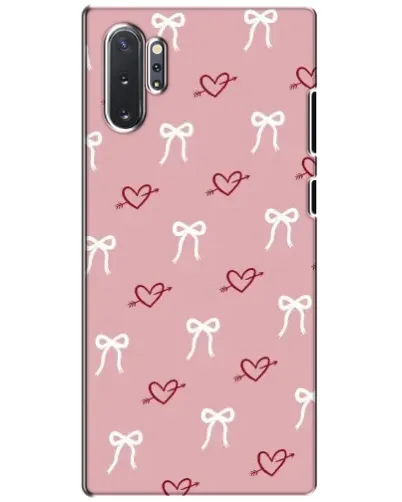 Чохол для Samsung Galaxy Note 10 Plus з картинкою «Серця та банти»