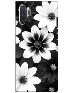 Чехол для Samsung Galaxy Note 10 Plus с картинкой «Монохромные астры» Чехол для Samsung Galaxy Note 10 Plus с картинкой «Монохромные астры»