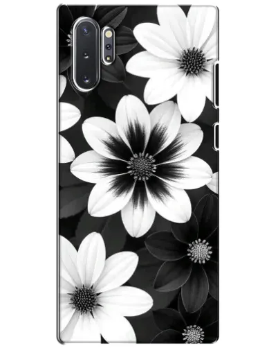 Чехол для Samsung Galaxy Note 10 Plus с картинкой «Монохромные астры» Чехол для Samsung Galaxy Note 10 Plus с картинкой «Монохромные астры»
