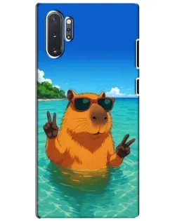 Чехол для Samsung Galaxy Note 10 Plus с картинкой «Морская капибара»