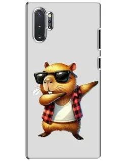 Чехол для Samsung Galaxy Note 10 Plus с картинкой «Капибара рэпер даб»
