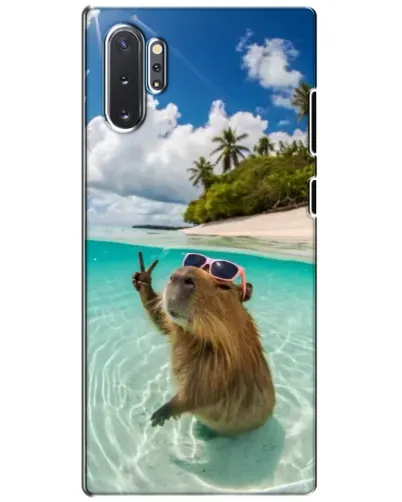 Чехол для Samsung Galaxy Note 10 Plus с картинкой «Капибара на море»