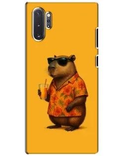 Чехол для Samsung Galaxy Note 10 Plus с картинкой «Капибара на отдыхе»
