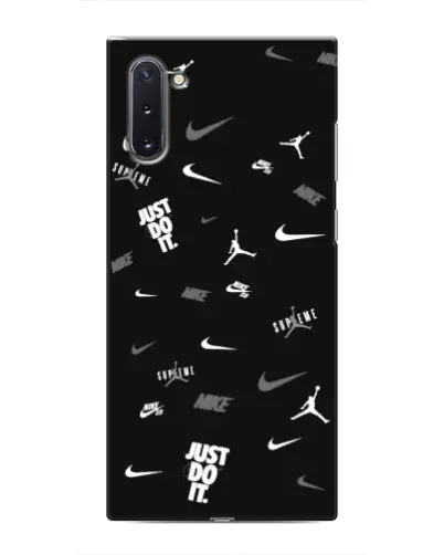 Чехол для Samsung Galaxy Note 10 с картинкой «Nike Black Pattern»