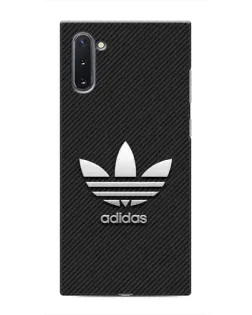 Чехол для Samsung Galaxy Note 10 с картинкой «Adidas Карбоновая текстура»