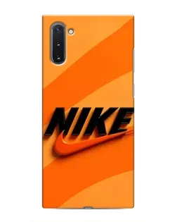 Чехол для Samsung Galaxy Note 10 с картинкой «Оранжевый драйв Nike» Чехол для Samsung Galaxy Note 10 с картинкой «Оранжевый драйв Nike»