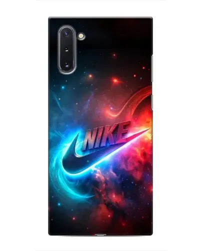 Чехол для Samsung Galaxy Note 10 с картинкой «Огненный логотип Nike»