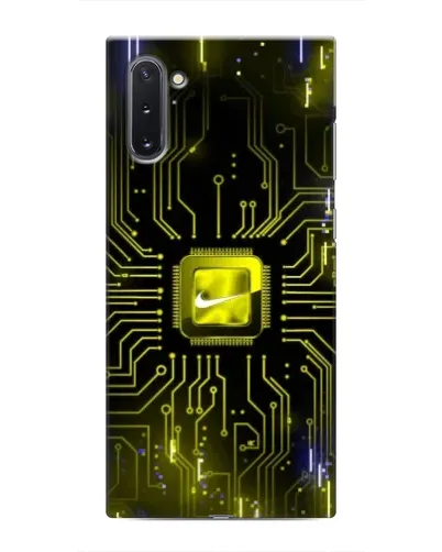 Чехол для Samsung Galaxy Note 10 с картинкой «Nike — золотая искра»