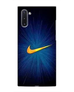 Чехол для Samsung Galaxy Note 10 с картинкой «Синий пульс Nike» Чехол для Samsung Galaxy Note 10 с картинкой «Синий пульс Nike»