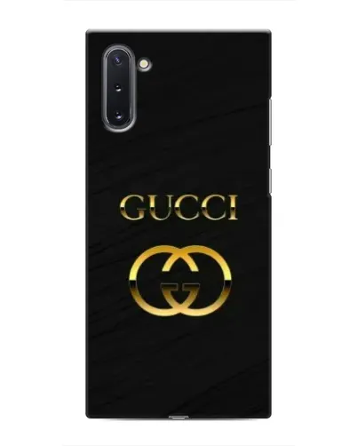 Чехол для Samsung Galaxy Note 10 с картинкой «Золотой логотип Gucci»