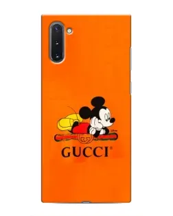 Чехол для Samsung Galaxy Note 10 с картинкой «Микки Маус Gucci — оранж»
