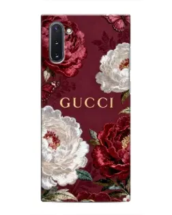 Чехол для Samsung Galaxy Note 10 с картинкой «Gucci — бордовые розы»