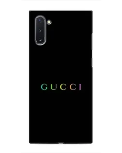 Чехол для Samsung Galaxy Note 10 с картинкой «Gucci — неоновый минимализм»