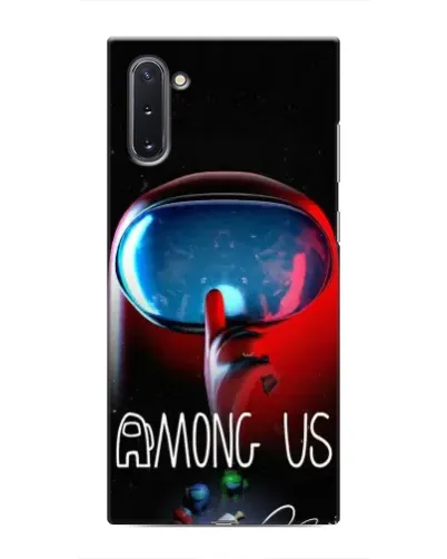 Чехол для Samsung Galaxy Note 10 с картинкой «Красный импостер — макро»