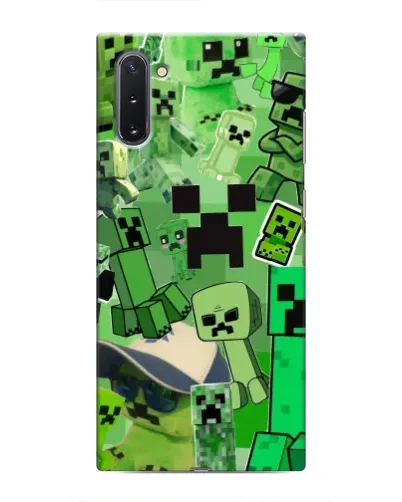 Чехол для Samsung Galaxy Note 10 с картинкой «Криперы Minecraft»