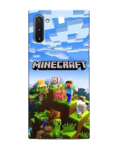 Чехол для Samsung Galaxy Note 10 с картинкой «Minecraft классический мир»