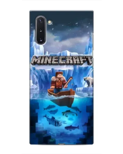 Чехол для Samsung Galaxy Note 10 с картинкой «Minecraft ледяной мир»