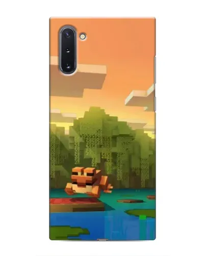 Чехол для Samsung Galaxy Note 10 с картинкой «Майнкрафт закат солнца»