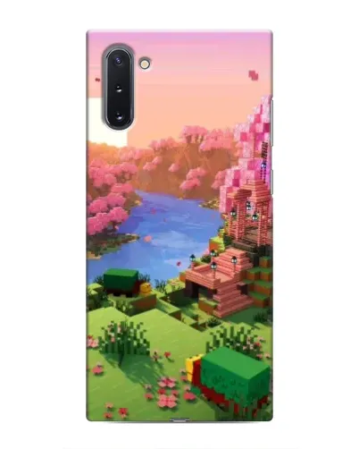Чехол для Samsung Galaxy Note 10 с картинкой «Розовое дерево Minecraft»