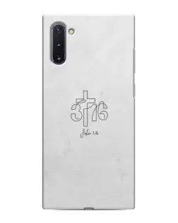 Чехол для Samsung Galaxy Note 10 с картинкой «Иоанна 3:16 Крест»
