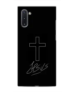 Чехол для Samsung Galaxy Note 10 с картинкой «Графический крест Jesus»
