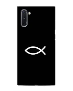 Чехол для Samsung Galaxy Note 10 с картинкой «Символ рыбы Jesus»