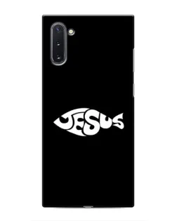 Чехол для Samsung Galaxy Note 10 с картинкой «Рыба Jesus»
