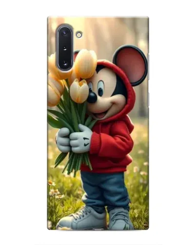 Чехол для Samsung Galaxy Note 10 с картинкой «Микки с тюльпанами» Чехол для Samsung Galaxy Note 10 с картинкой «Микки с тюльпанами»