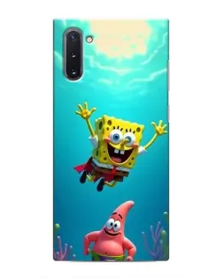 Чехол для Samsung Galaxy Note 10 с картинкой «Спанч Боб под водой»