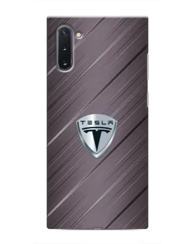 Чехол для Samsung Galaxy Note 10 с картинкой «Металлическая текстура Tesla» Чехол для Samsung Galaxy Note 10 с картинкой «Металлическая текстура Tesla»