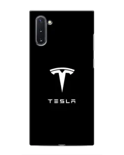 Чехол для Samsung Galaxy Note 10 с картинкой «Tesla White Logo» Чехол для Samsung Galaxy Note 10 с картинкой «Tesla White Logo»