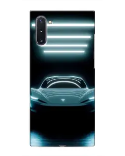 Чехол для Samsung Galaxy Note 10 с картинкой «Tesla в неоне» Чехол для Samsung Galaxy Note 10 с картинкой «Tesla в неоне»