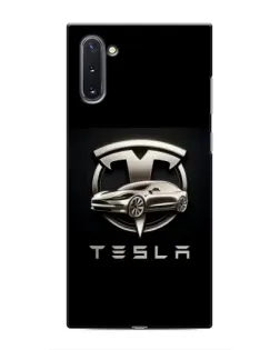 Чехол для Samsung Galaxy Note 10 с картинкой «Tesla — серебристое авто» Чехол для Samsung Galaxy Note 10 с картинкой «Tesla — серебристое авто»