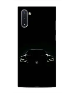 Чехол для Samsung Galaxy Note 10 с картинкой «Mercedes — силуэт авто» Чехол для Samsung Galaxy Note 10 с картинкой «Mercedes — силуэт авто»