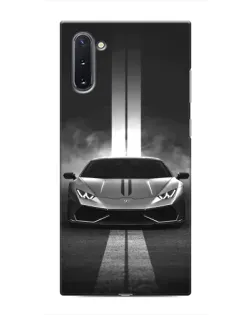 Чехол для Samsung Galaxy Note 10 с картинкой «Lamborghini симметрия дорог»