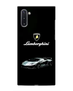 Чехол для Samsung Galaxy Note 10 с картинкой «Логотип Lamborghini классика»