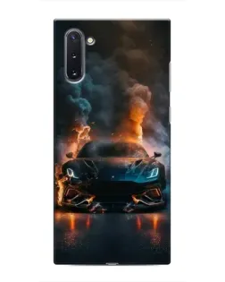 Чехол для Samsung Galaxy Note 10 с картинкой «Lamborghini дымная эстетика»
