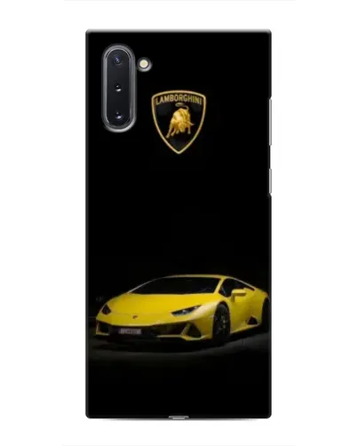 Чехол для Samsung Galaxy Note 10 с картинкой «Lamborghini желтый акцент»